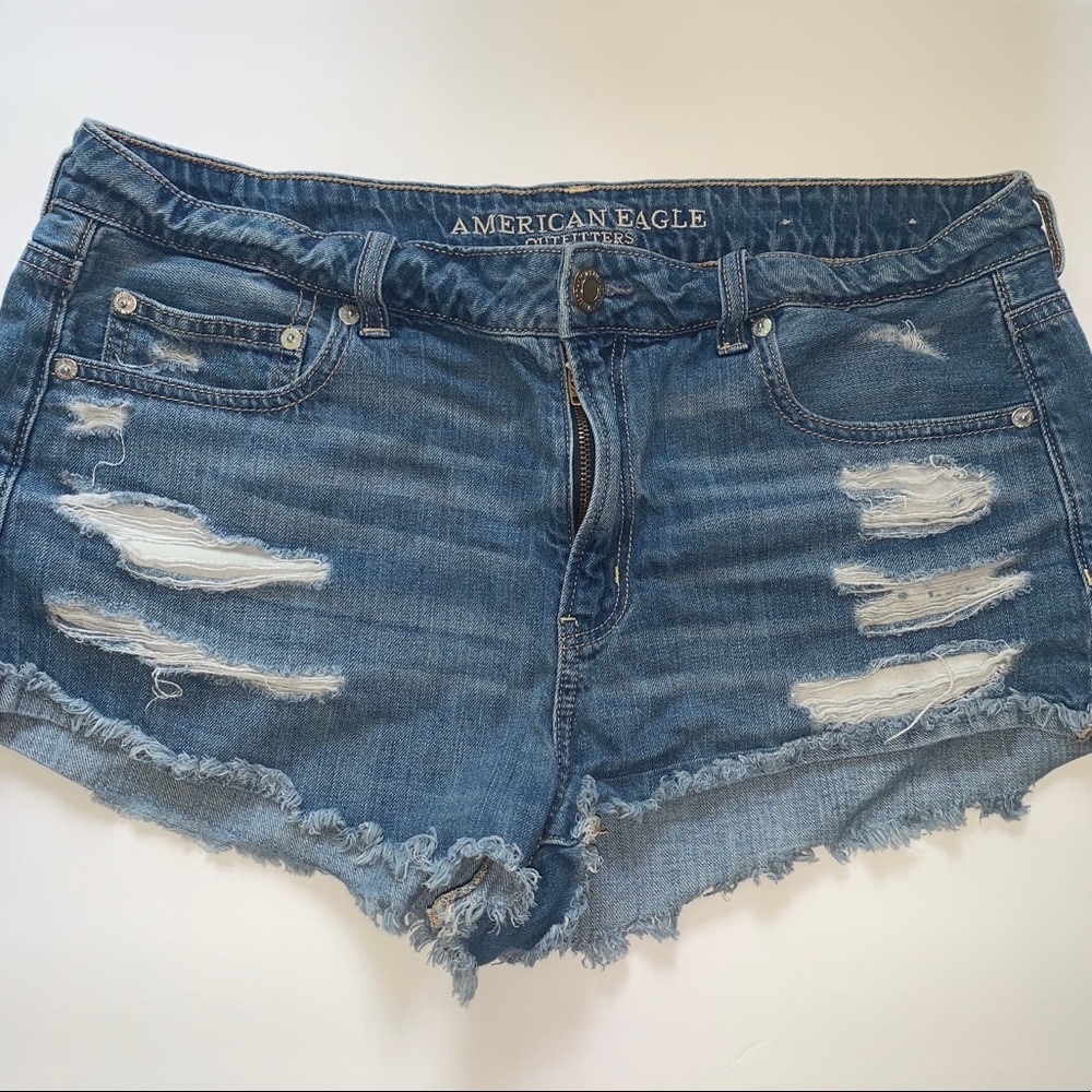 American Eagle Distressed Jean Shorts